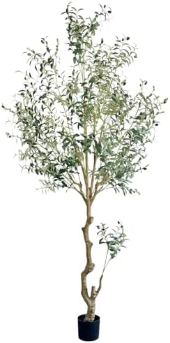 8FT Artificial Olive Tree with Realistic Fruits and Leaves