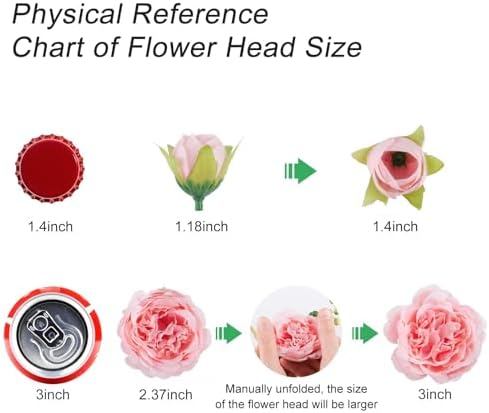 Pusuny Light Pink Artificial Peony Bouquet 2 Bundles