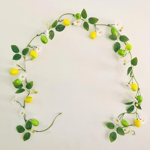 Artificial Lemon Daisy Flower Vines Garland 656ft