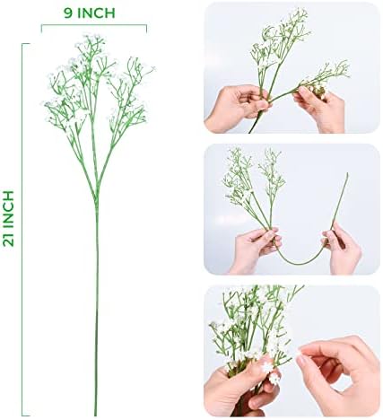 Babys Breath Artificial Flowers 6 Pcs Real Touch Wedding Decor