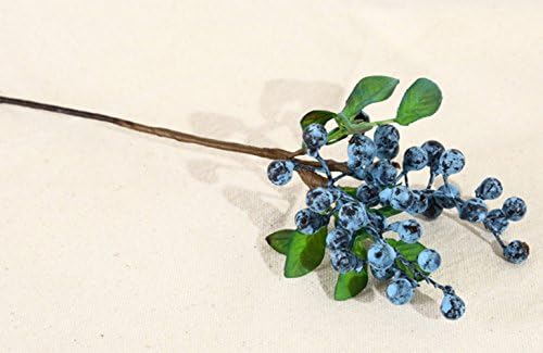 Mistari 10 Pack Artificial Blueberry Stems for Home Decor