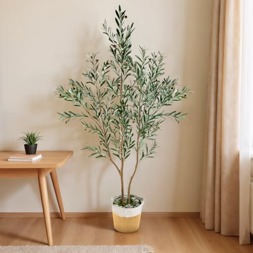 Kockuu 6FT Artificial Olive Tree with LED Light
