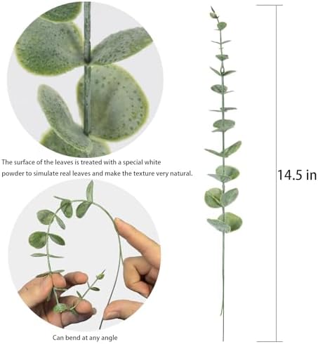 20pcs Artificial Eucalyptus Stems for Decor and Centerpieces