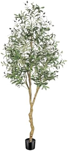 FEELEAD 6FT Artificial Olive Tree with Realistic Leaves and Fruits