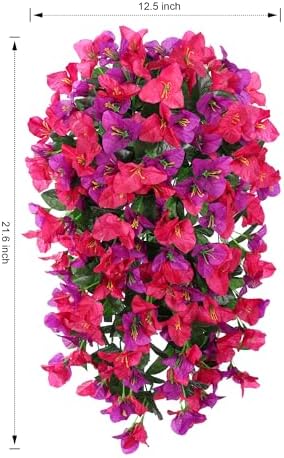 HyeFlora Bougainvillea Artificial Hanging Flowers 2pcs