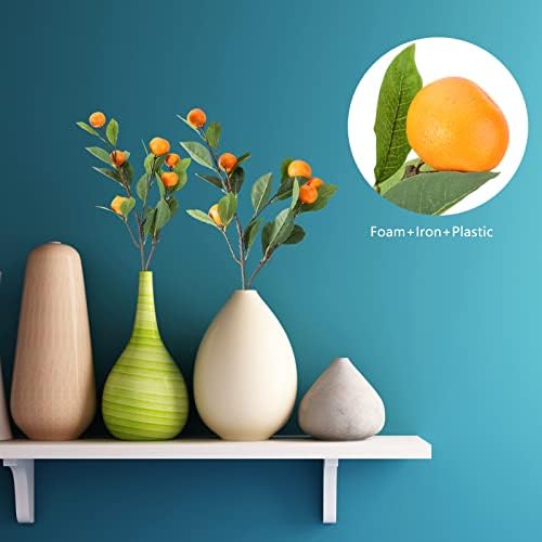 Asodomo 3 Pcs Artificial Tangerine Branches