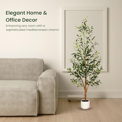 Realistic 5ft Artificial Olive Tree with Pot