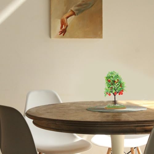 2pcs Artificial Apple Tree Model for Micro Landscape Decor