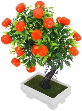 Enchanted Forest Artificial Orange Tree with Vase