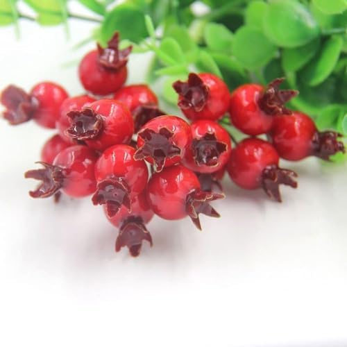 20Pcs Red Mini Pomegranate Artificial Decor