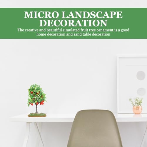 2pcs Artificial Apple Tree Model for Micro Landscape Decor