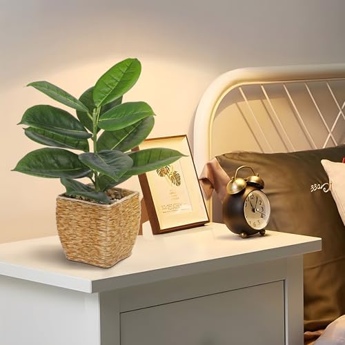 Briful Artificial Oak Plant in Rattan Basket