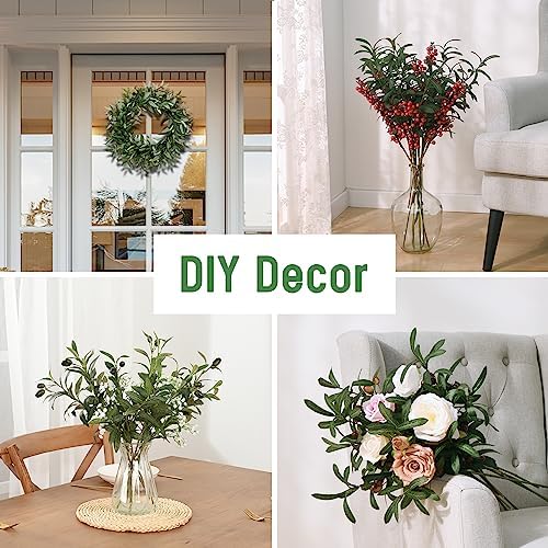 Waipfaru 5Pcs Artificial Olive Branches for Vases 18 Inch