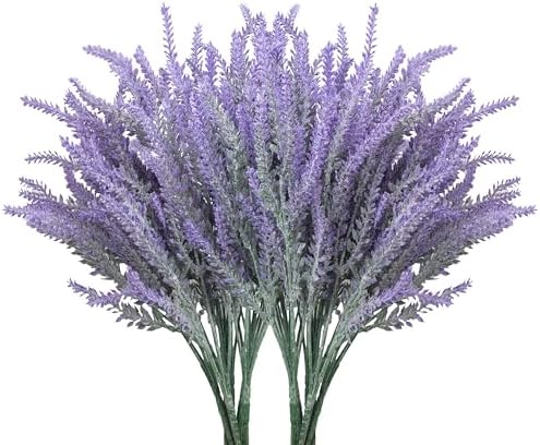 10 Bundle Artificial Lavender Flowers for Home Wedding Decor