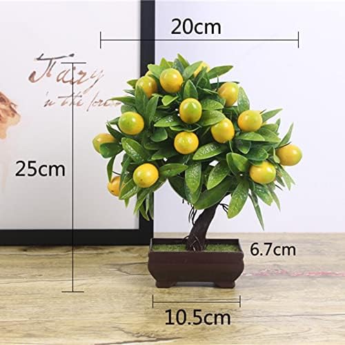 Artificial Bonsai Orange Peach Tree Potted for Home