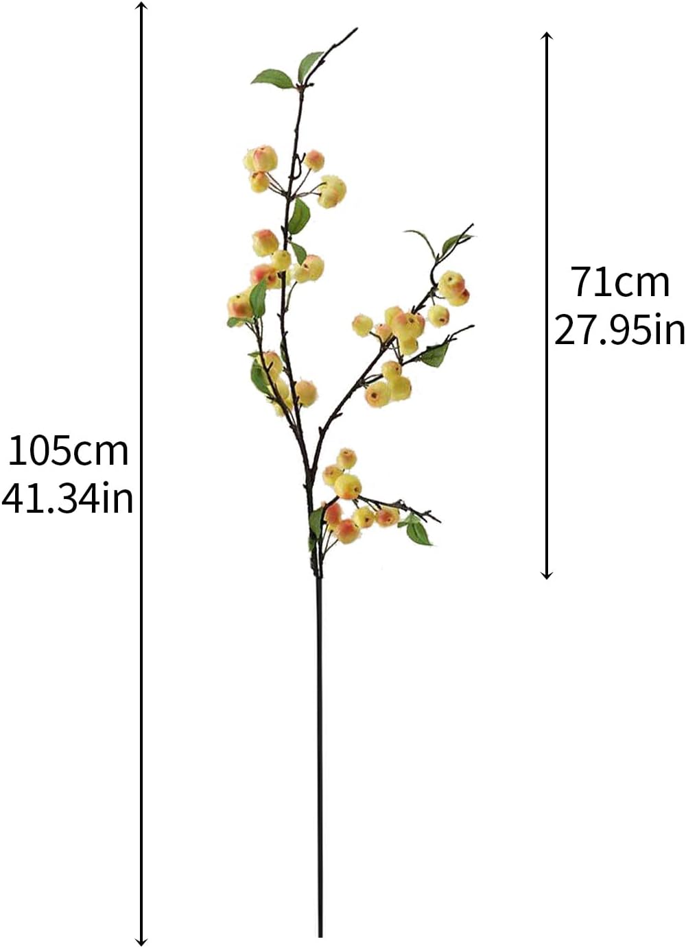3 Pack Artificial Apple Branches with Green Leaves