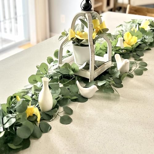 CQURE 24 Pack Eucalyptus Garland for Decor