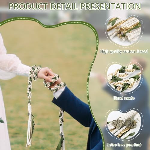 ReliThick Wedding Lasso Handfasting Cord Set with Pendant