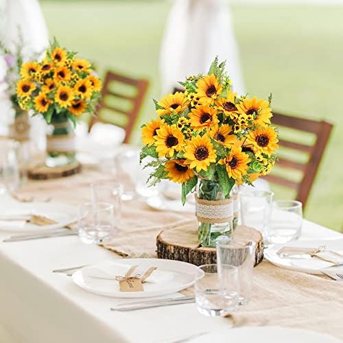 AmyHomie Artificial Sunflower Bouquets 2 Bunches