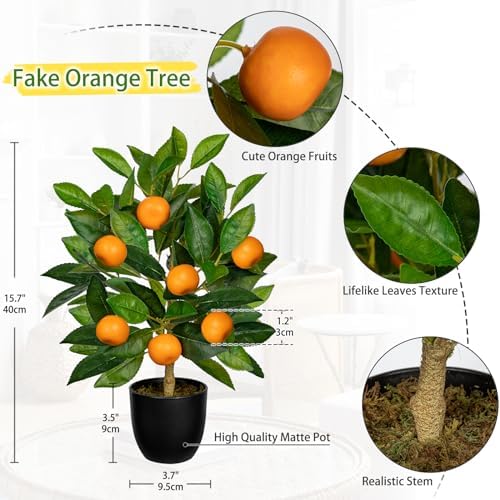 Faux Orange Tree Artificial Potted Plant 157 Inch