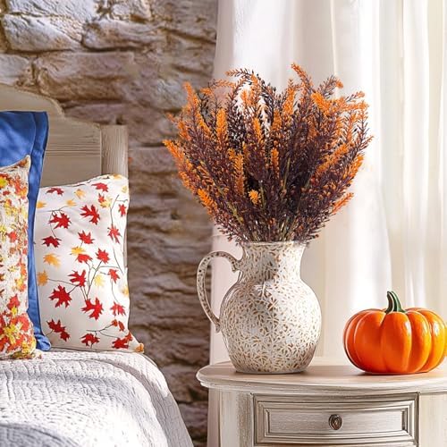 10 Bundles Artificial Fall Flowers for Outdoor Decor