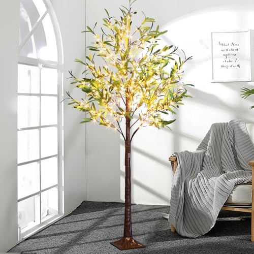 Vanthylit 6ft Artificial Olive Tree with 300 LED Lights