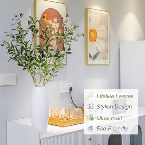Heleze 39 Inch Artificial Olive Branches 4PCS