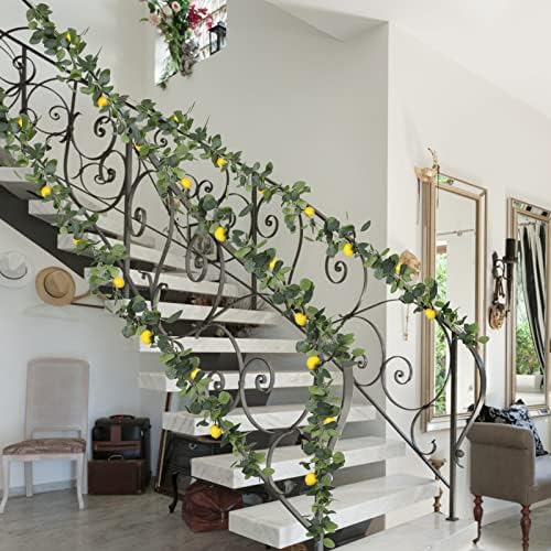 FQQWEE 2Pcs Artificial Lemon Garland for Home Wedding Decor