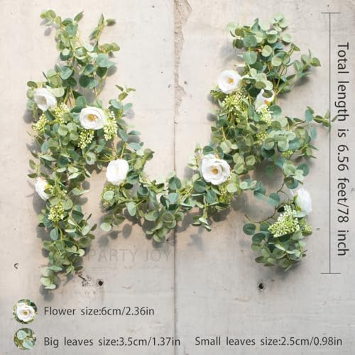 Party Joy 656ft Eucalyptus Garland with Flowers