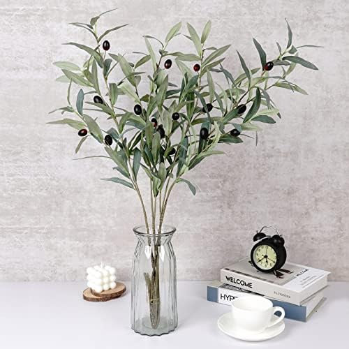 4PCS Artificial Olive Branches for Home Decor