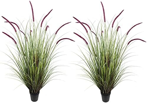 47in Tall Artificial Grass Plant 2 Pack with Pot