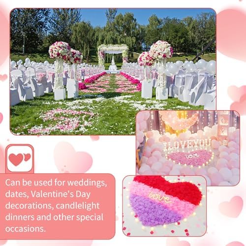1000 Pcs Artificial Rose Petals for Romantic Decorations