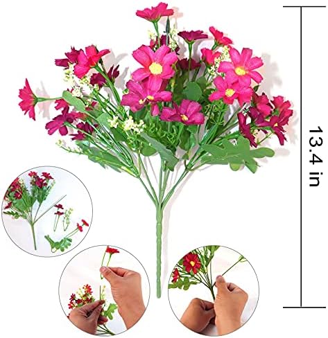 12Pcs Artificial Flowers Set for Home Garden Decor