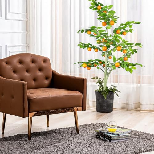 5 Feet Artificial Orange Tree with Faux Fruit Decor