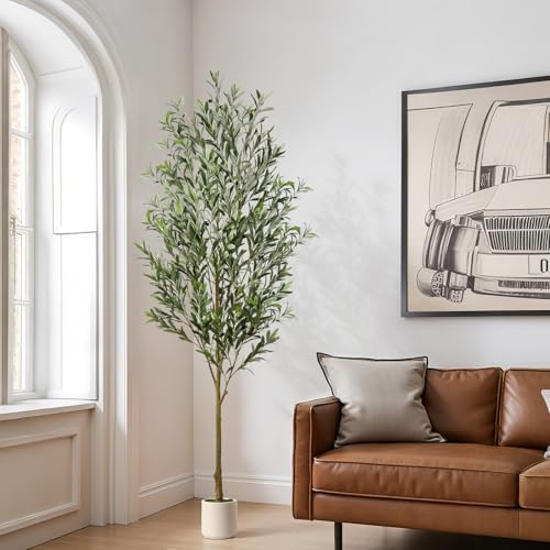 7FT Artificial Olive Tree with Realistic Fruits and Trunk