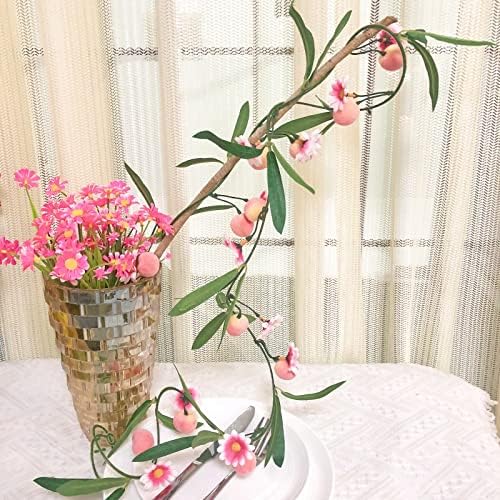 Artificial Peach Hanging Vine Garland for Home Decor