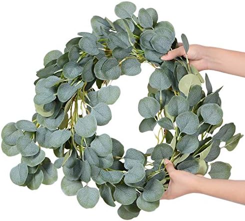 DearHouse Artificial Eucalyptus Garland 6FT Green Vines Wedding Backdrop Decor