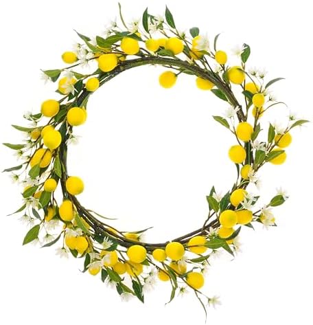 Lifelike Artificial Lemon Flowers 5pcs 24 Inch