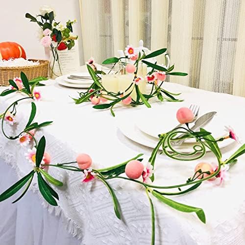 Artificial Peach Hanging Vine Garland for Home Decor