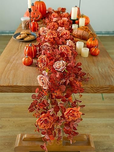 Annas Whimsy 591FT Artificial Eucalyptus Garland with Flowers 1