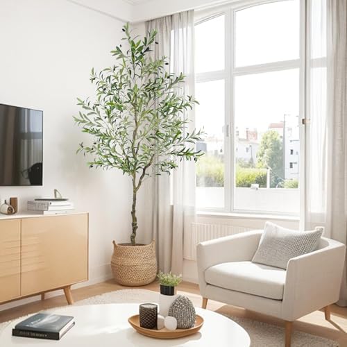 Tings Time 75ft Artificial Olive Tree with Potted Planter