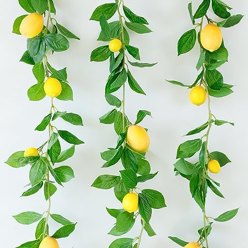3 Strands Lemon Artificial Vine Garland 71 Inches