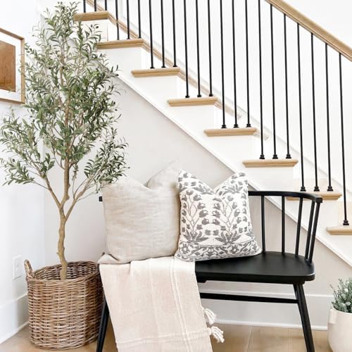 Phimos Artificial Olive Tree 7FT Fake Potted Plant with Planter