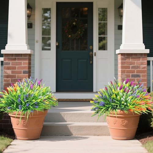 24 Bundles Artificial Lavender Flowers for Outdoor Decor