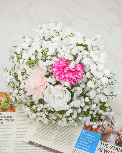24Pcs Artificial Babys Breath Flowers for Wedding Decor DIY