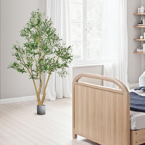 VEVOR 6FT Artificial Olive Tree with Realistic Fruits and Leaves