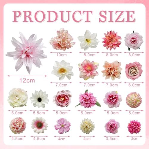 Artificial Pink Flowers Bulk for Crafts and Decor
