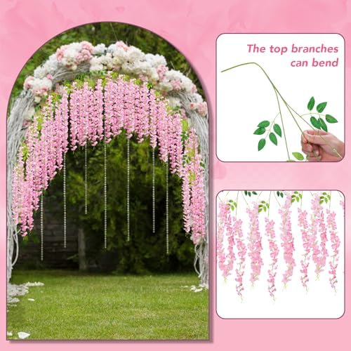 Alotiki Wisteria Garland Artificial Flowers 36ft Pink