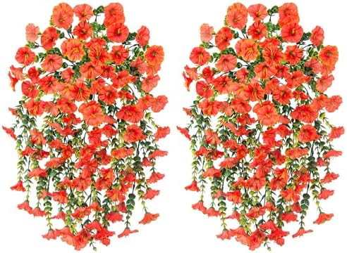 Ivydale Artificial Hanging Flowers with Eucalyptus and Petunias