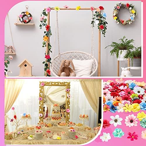 Hoteam Assorted Silk Artificial Flowers 100 Pcs